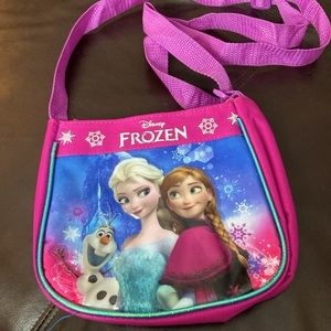 Disney Frozen Elsa Olaf & Anna Pink Passport/Cross-body/Purse/Handbag